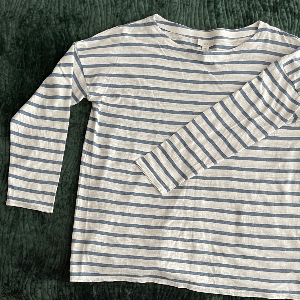 J Jill Blue/White Stripe Pullover Top
